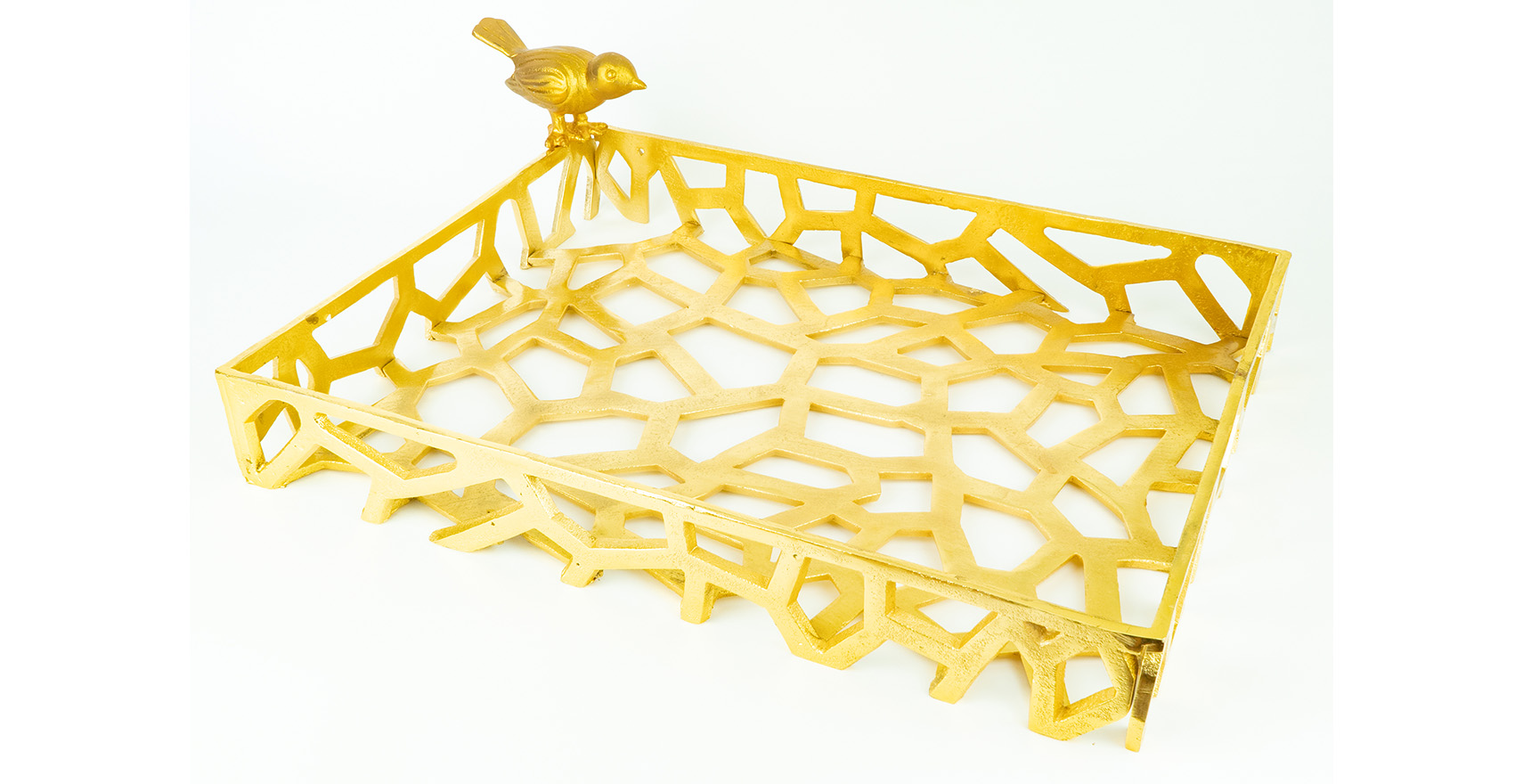 Gold bird tray